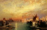 Moran, Thomas Sunset Venice oil painting on canvas